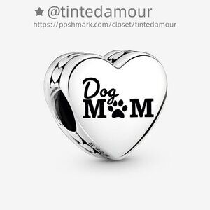 Pandora Engravable Dog Mom Heart Charm